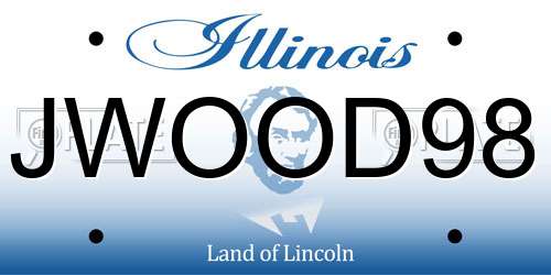 JWOOD98 Illinois License Plate