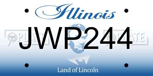 JWP244 Illinois License Plate