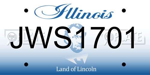 JWS1701 Illinois License Plate