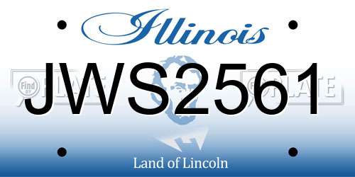 JWS2561 Illinois License Plate