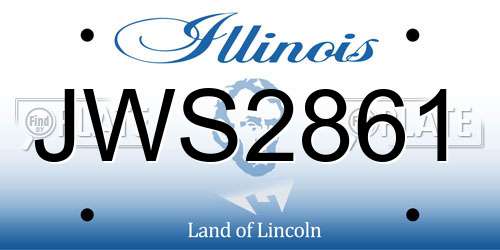 JWS2861 Illinois License Plate