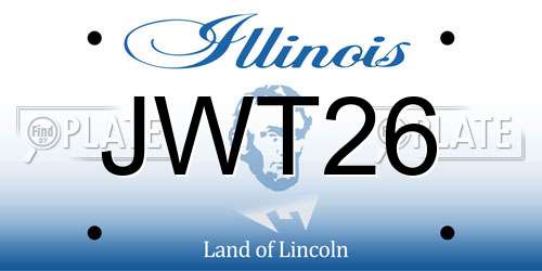JWT26 Illinois License Plate