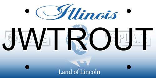 JWTROUT Illinois License Plate