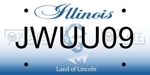 JWUU09 Illinois License Plate