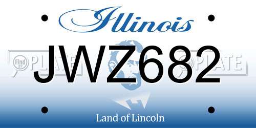 JWZ682 Illinois License Plate