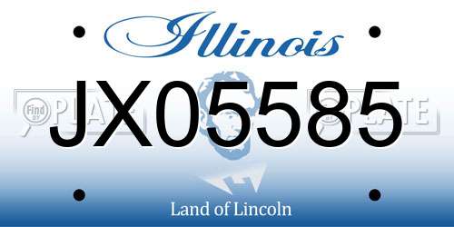 JX05585 Illinois License Plate