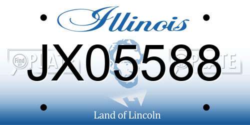 JX05588 Illinois License Plate