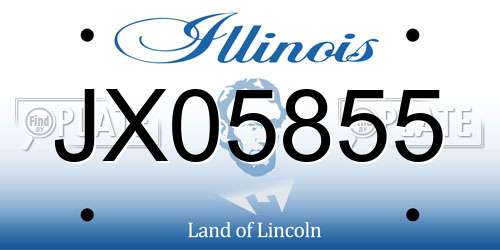 JX05855 Illinois License Plate