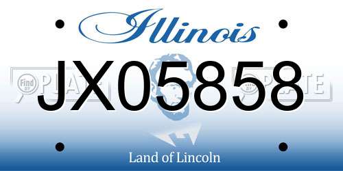 JX05858 Illinois License Plate