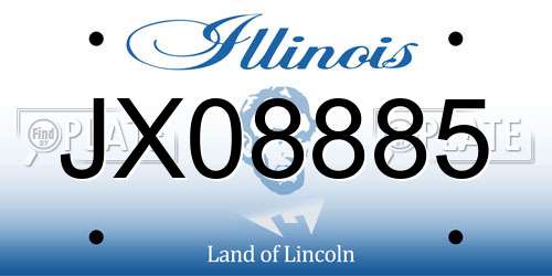 JX08885 Illinois License Plate