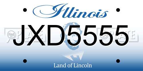 JXD5555 Illinois License Plate
