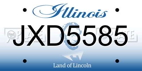 JXD5585 Illinois License Plate