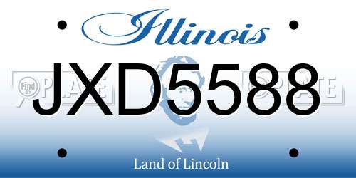 JXD5588 Illinois License Plate