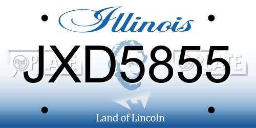 JXD5855 Illinois License Plate