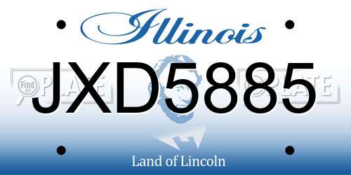 JXD5885 Illinois License Plate