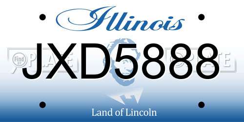 JXD5888 Illinois License Plate