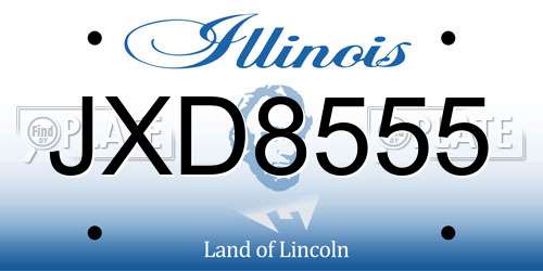 JXD8555 Illinois License Plate