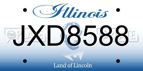 JXD8588 Illinois License Plate