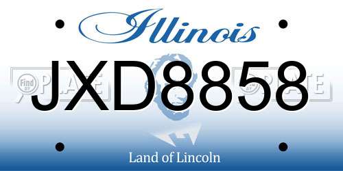 JXD8858 Illinois License Plate