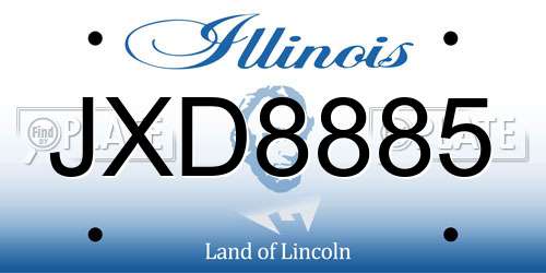 JXD8885 Illinois License Plate