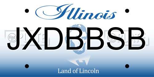 JXDBBSB Illinois License Plate