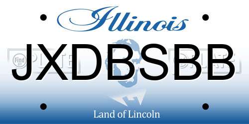 JXDBSBB Illinois License Plate