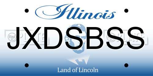 JXDSBSS Illinois License Plate