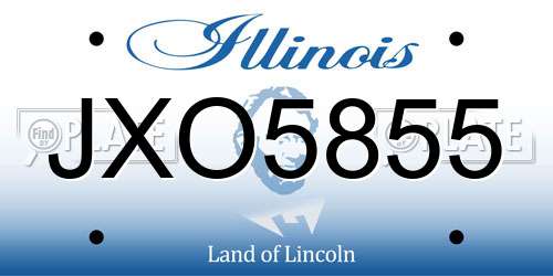 JXO5855 Illinois License Plate