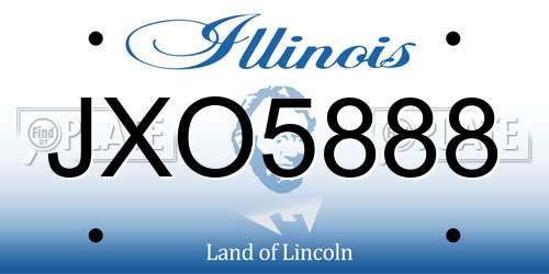JXO5888 Illinois License Plate