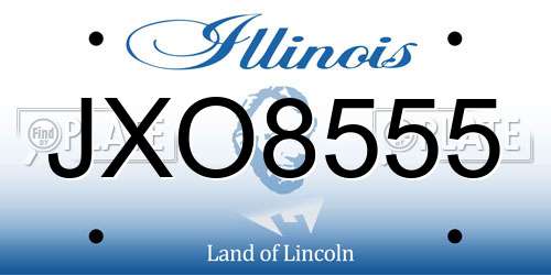 JXO8555 Illinois License Plate