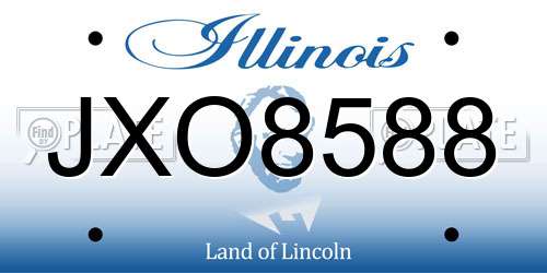 JXO8588 Illinois License Plate