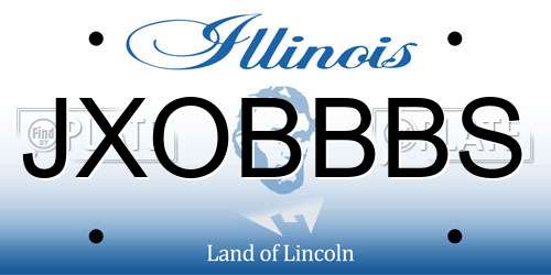 JXOBBBS Illinois License Plate