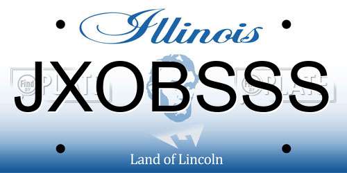 JXOBSSS Illinois License Plate