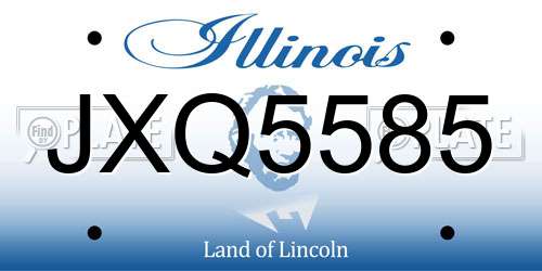 JXQ5585 Illinois License Plate