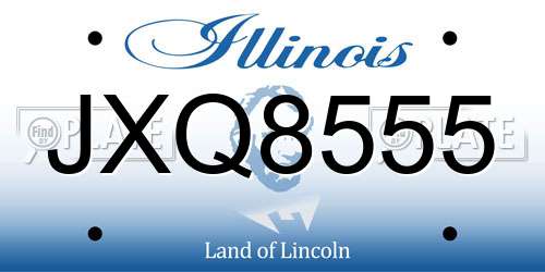 JXQ8555 Illinois License Plate