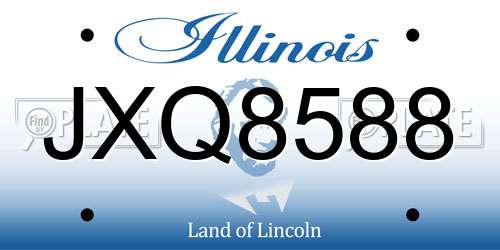 JXQ8588 Illinois License Plate
