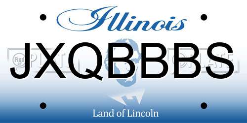 JXQBBBS Illinois License Plate