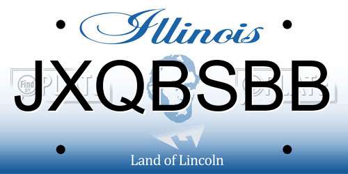 JXQBSBB Illinois License Plate