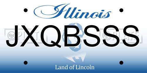JXQBSSS Illinois License Plate