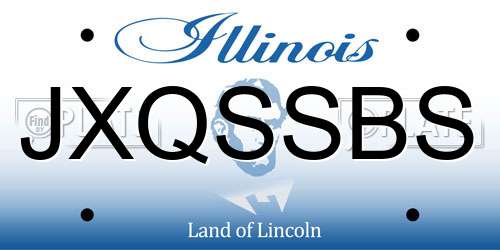 JXQSSBS Illinois License Plate