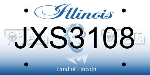 JXS3108 Illinois License Plate