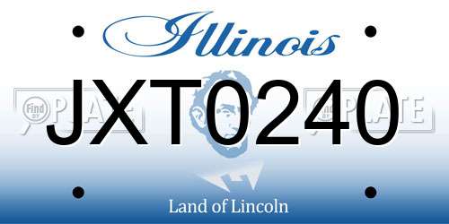JXT0240 Illinois License Plate
