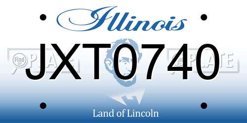 JXT0740 Illinois License Plate