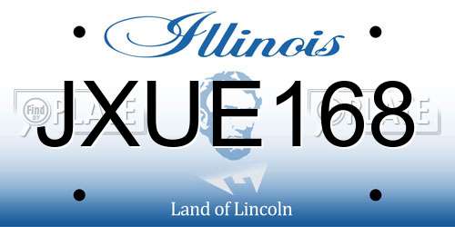 JXUE168 Illinois License Plate