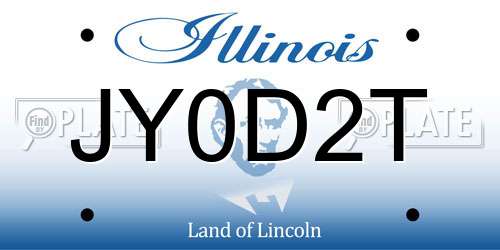 JY0D2T Illinois License Plate