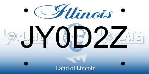 JY0D2Z Illinois License Plate