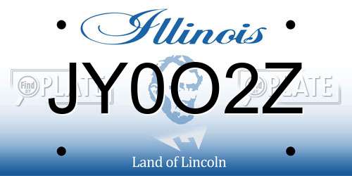 JY0O2Z Illinois License Plate
