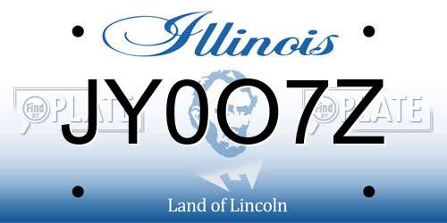 JY0O7Z Illinois License Plate