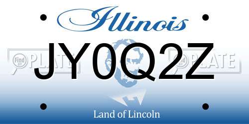 JY0Q2Z Illinois License Plate