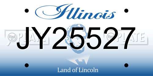 JY25527 Illinois License Plate